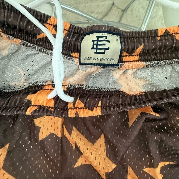 Eric Emanuel Black and Orange Athletic Shorts - Picture 3 of 3